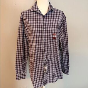 Kenneth Cole Purple Plaid Men's Dress Shirt